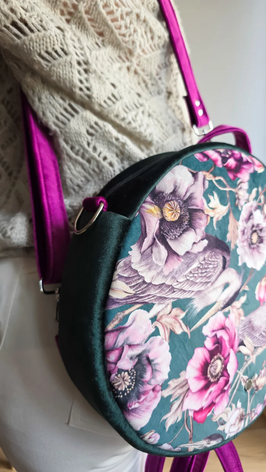 Plecak Okrągły Kolorowy Czapla